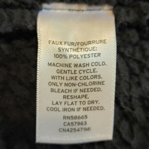 Caslon Black Faux Suede Sherpa Jacket Open Front Cozy Casual Fall Layering M - Picture 10 of 12